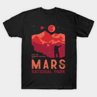 Mars National Park Funny Vintage Sci-Fi Martian Exploration Space T-Shirt